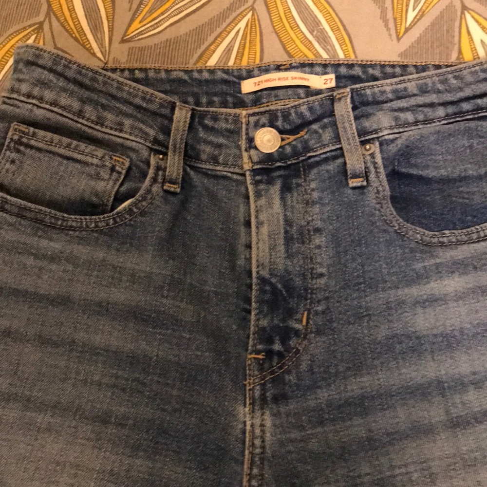 Levi’s 721 High Rise Ripped Skinny 27 - Picture 5 of 8